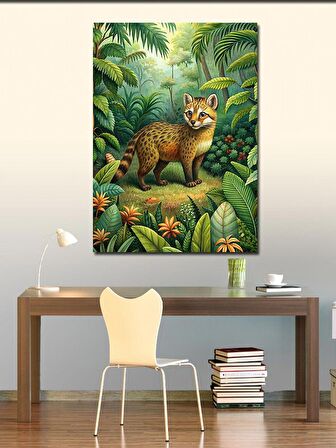 Kanvas Tablo Ormanda Yavru Leopar