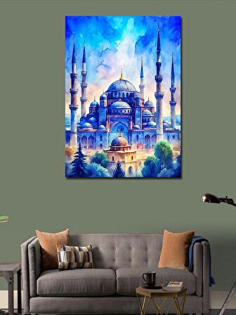 Kanvas Tablo Akşam Karanlığında Ayasofya Camii 