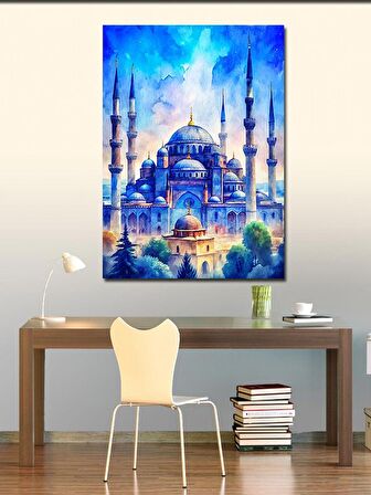 Kanvas Tablo Akşam Karanlığında Ayasofya Camii 