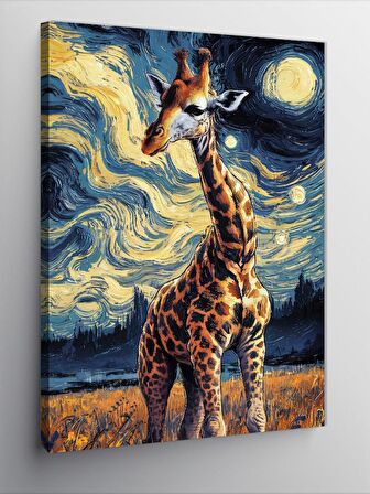 Kanvas Tablo Van Gogh'Un Gecesindeki Zürafa