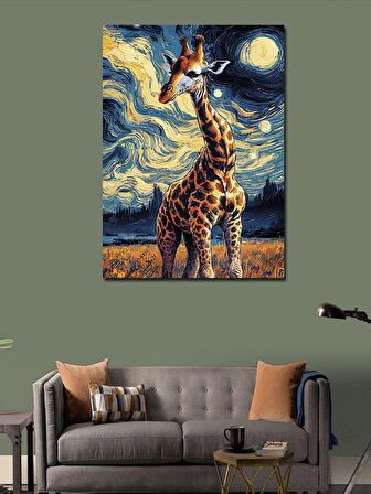 Kanvas Tablo Van Gogh'Un Gecesindeki Zürafa