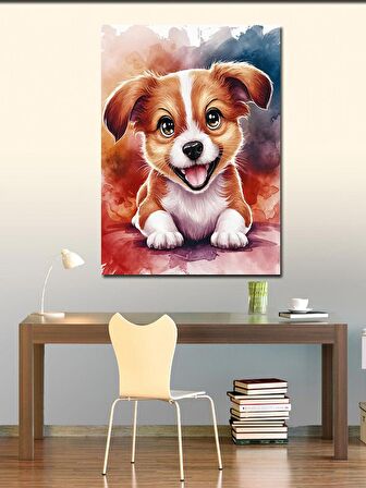 Kanvas Tablo Yavru Sevimli Köpek