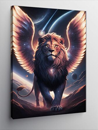 Kanvas Tablo Kanatlı Aslan Griffin