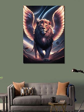 Kanvas Tablo Kanatlı Aslan Griffin