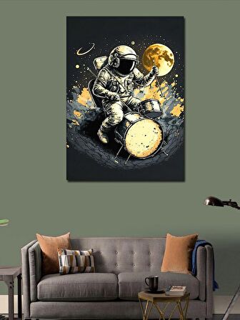 Kanvas Tablo Baterist astronot