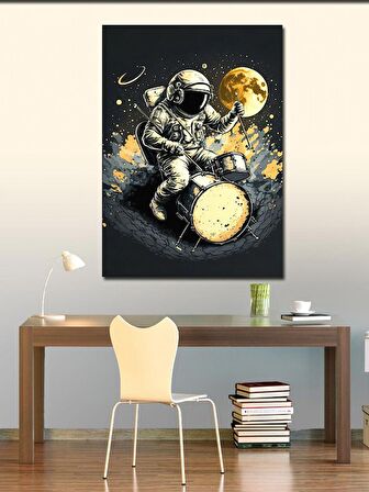 Kanvas Tablo Baterist astronot