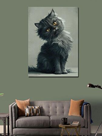 Kanvas Tablo Somurtkan Boz yavru kedi