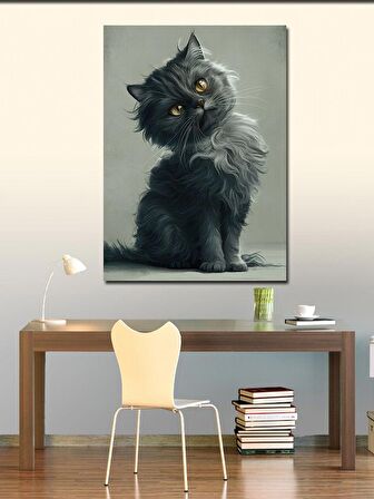 Kanvas Tablo Somurtkan Boz yavru kedi