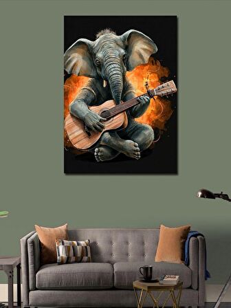 Kanvas Tablo Fil ve gitar dinletisi