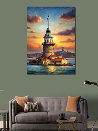 Kanvas Tablo İstanbul Kız Kulesi
