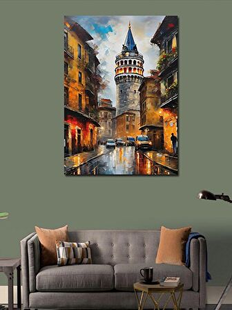 Kanvas Tablo İstanbul Galata Kulesi
