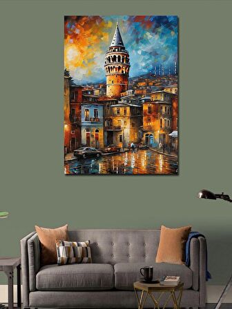 Kanvas Tablo Galata Kulesi Manzarası