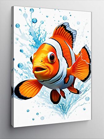 Kanvas Tablo Palyaço Balığı