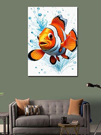 Kanvas Tablo Palyaço Balığı