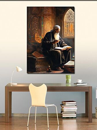 Kanvas Tablo Kur'An Okuyan Adam