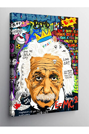 Kanvas Tablo Albert Einstein Pop Art