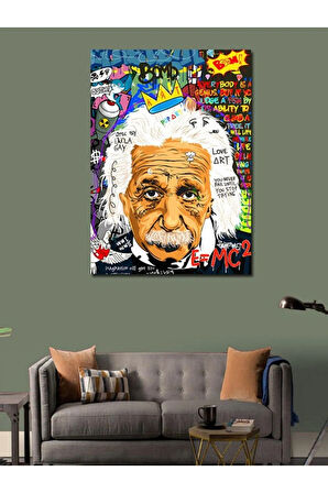 Kanvas Tablo Albert Einstein Pop Art