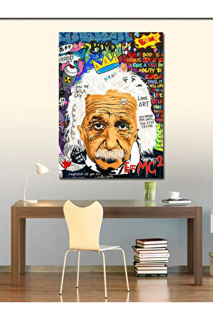 Kanvas Tablo Albert Einstein Pop Art