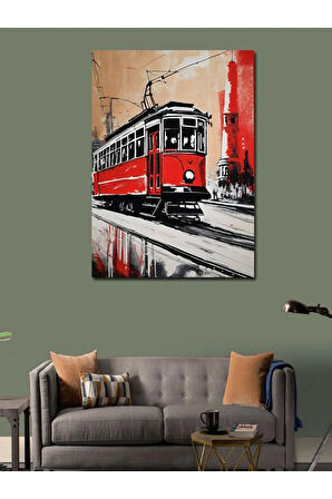 Kanvas Tablo Taksim Tramvayı