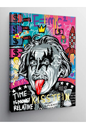 Kanvas Tablo Albert Einstein Pop Art