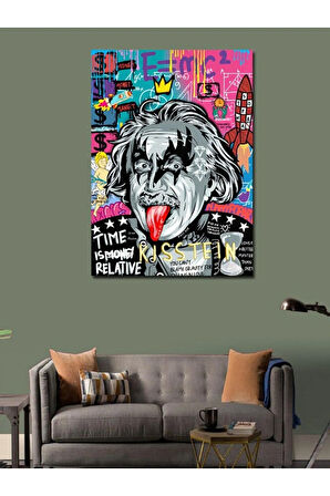 Kanvas Tablo Albert Einstein Pop Art