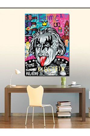 Kanvas Tablo Albert Einstein Pop Art
