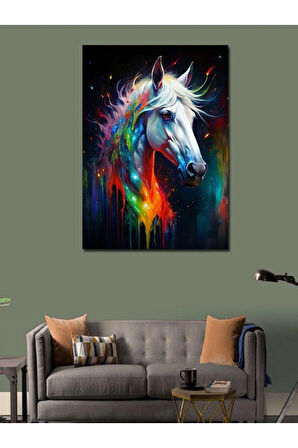 Kanvas Tablo Renkli At