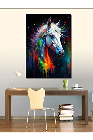 Kanvas Tablo Renkli At