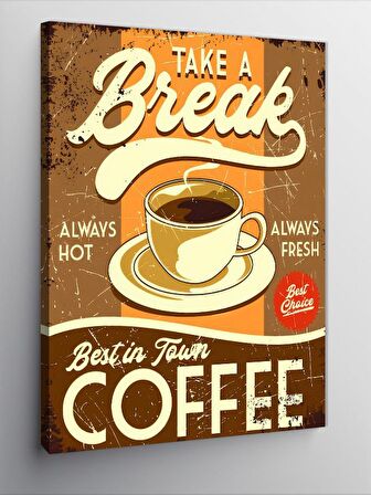 Kanvas Tablo Kahve Coffe Temalı
