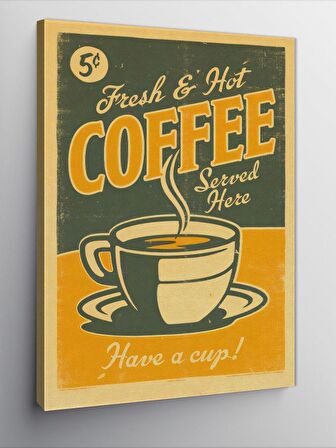 Kanvas Tablo Kahve Temalı