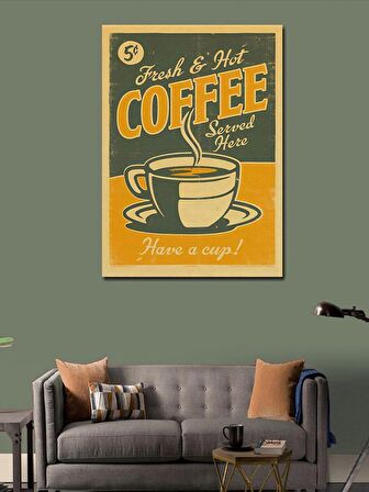 Kanvas Tablo Kahve Temalı