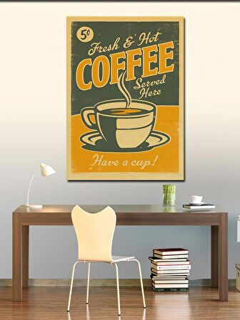 Kanvas Tablo Kahve Temalı