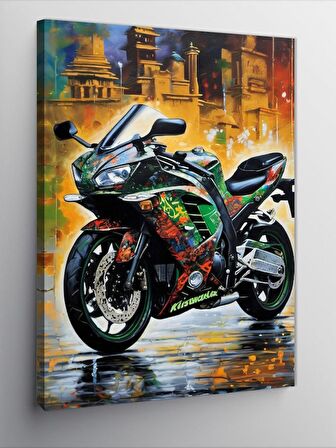 Kanvas Tablo Yarış Motosikleti