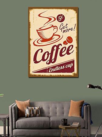 Kanvas Tablo Sınırsız Kahve Afişi