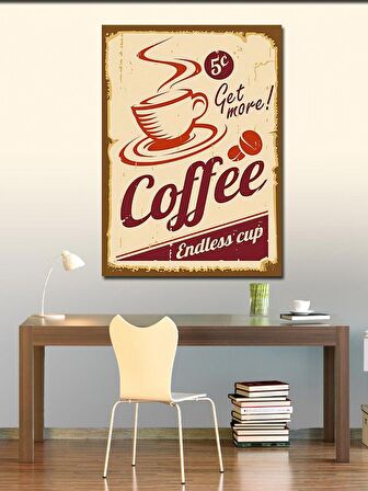 Kanvas Tablo Sınırsız Kahve Afişi