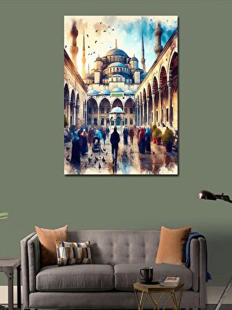 Kanvas Tablo Cami Temalı