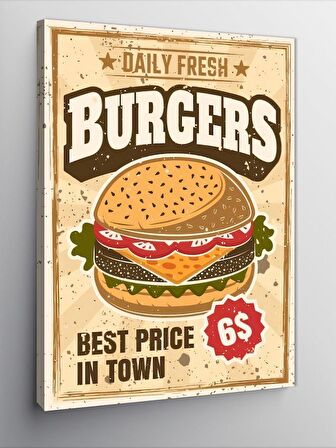 Kanvas Tablo Hamburger