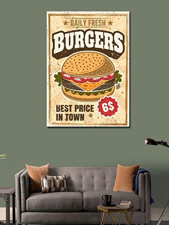 Kanvas Tablo Hamburger