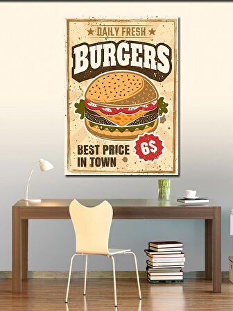 Kanvas Tablo Hamburger