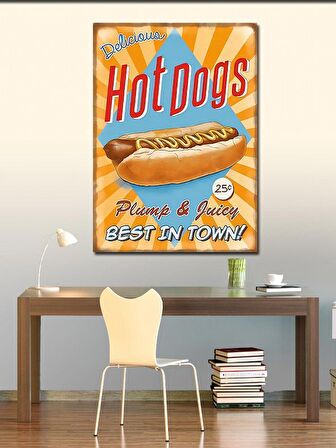 Kanvas Tablo Hot Dogs Temalı