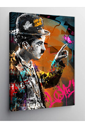 Kanvas Tablo Pop Art Charlie Chaplin