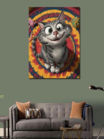 Kanvas Tablo Sevimli Kedi
