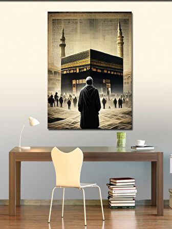 Kanvas Tablo Gazete Fon Kabe