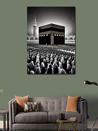 Kanvas Tablo Siyah Beyaz Kabe