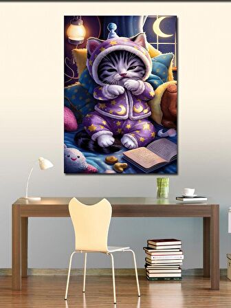 Kanvas Tablo Bebek Kedi