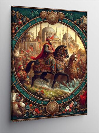 Kanvas Tablo Osmanlı Padişahı Sefere Çıkıyor