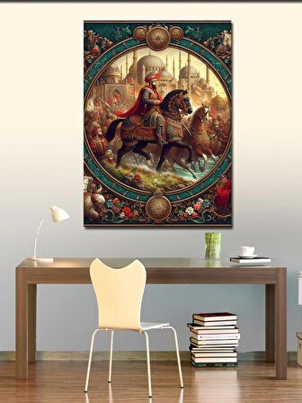 Kanvas Tablo Osmanlı Padişahı Sefere Çıkıyor