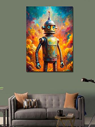 Kanvas Tablo Sevimli Robot