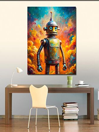 Kanvas Tablo Sevimli Robot