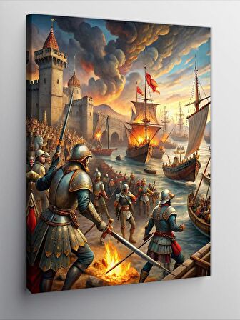 Kanvas Tablo Tarihi Savaş Temalı
